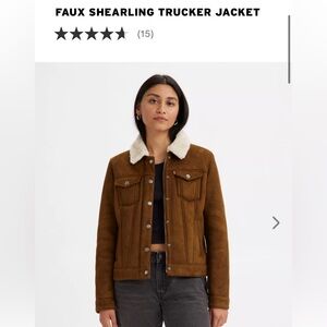 Levi's Brown Faux Shearling Trucker Jacket size xl